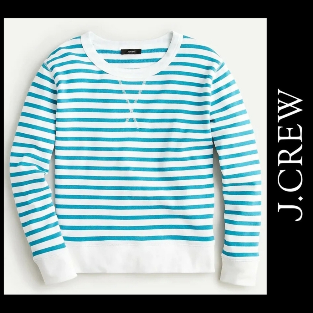J. Crew Striped Boyfriend Sweatshirt